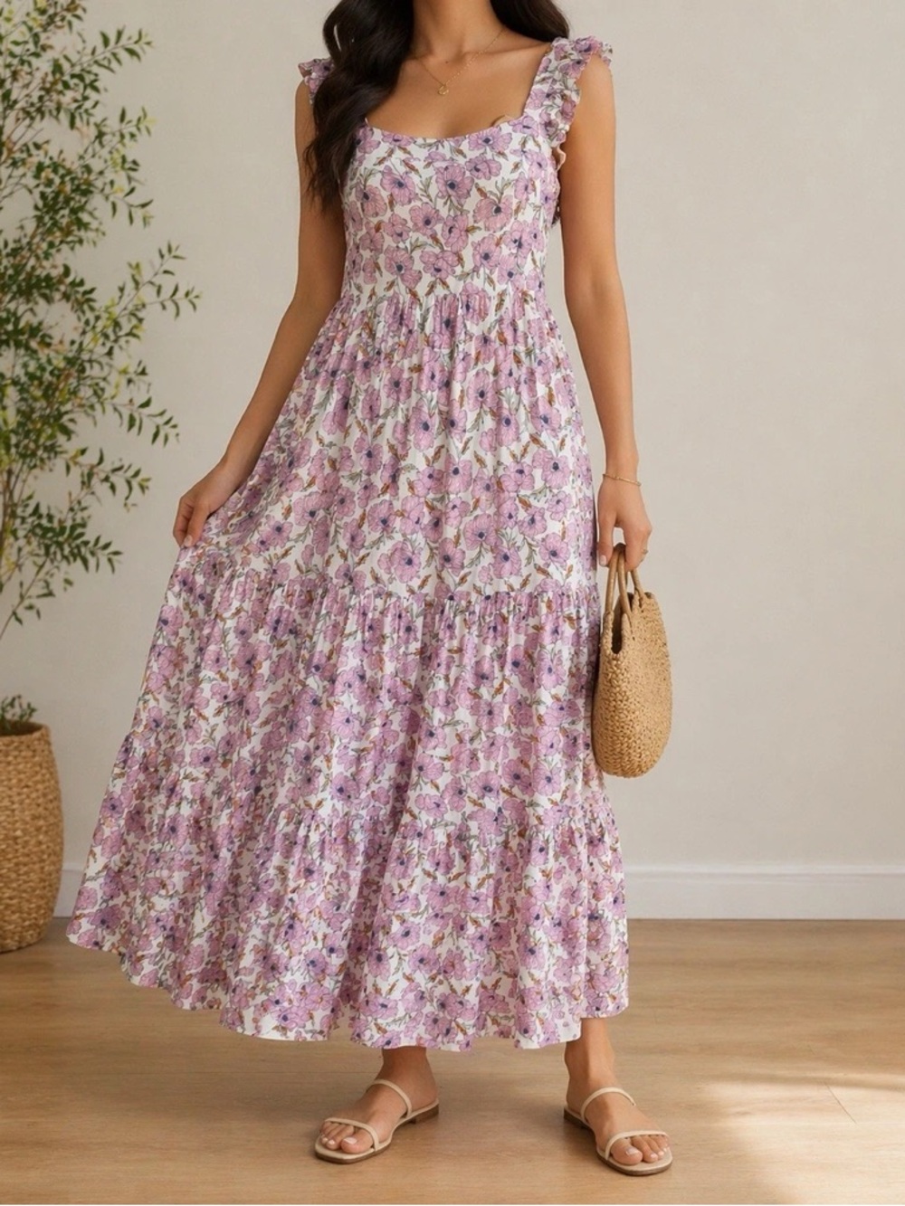 HAUTE HIPPIE flower dress L